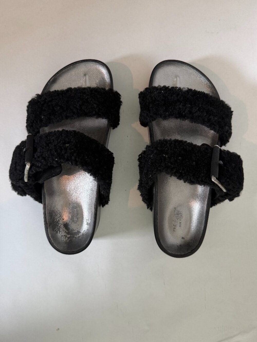 Rag & Bone - Evin Shearling Slide Platform Sandals